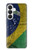 S3297 ブラジルの旗ビンテージフットボールのグラフィック Brazil Flag Vintage Football Graphic Samsung Galaxy S26 バックケース、フリップケース・カバー