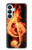 S0493 音楽ノート火災 Music Note Burn Samsung Galaxy S26 Plus バックケース、フリップケース・カバー