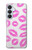 S2214 ピンクの唇のキス Pink Lips Kisses Samsung Galaxy S26 Plus バックケース、フリップケース・カバー