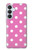 S2358 ピンクの水玉 Pink Polka Dots Samsung Galaxy S26 Plus バックケース、フリップケース・カバー