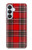 S2374 タータンレッドパターン Tartan Red Pattern Samsung Galaxy S26 Plus バックケース、フリップケース・カバー