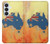 S2494 オーストラリア国旗地図ロックテクスチャ Australia Flag Map Rock Texture Samsung Galaxy S26 Plus バックケース、フリップケース・カバー