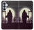 S3262 恐るべき 夜の月 墓地 Grim Reaper Night Moon Cemetery Samsung Galaxy S26 Plus バックケース、フリップケース・カバー