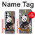 S3793 かわいい赤ちゃん雪パンダのペイント Cute Baby Panda Snow Painting Samsung Galaxy S26 Plus バックケース、フリップケース・カバー
