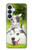 S3795 不機嫌子猫遊び心シベリアンハスキー犬ペイント Kitten Cat Playful Siberian Husky Dog Paint Samsung Galaxy S26 Plus バックケース、フリップケース・カバー