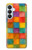 S4077 水彩画 カラフルなチェック柄 Water Color Painting Colorful Check Pattern Samsung Galaxy S26 Plus バックケース、フリップケース・カバー