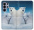 S0285 北極熊 北極 Polar Bear Family Arctic Samsung Galaxy S26 Ultra バックケース、フリップケース・カバー