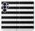 S1596 黒と白のストライプ Black and White Striped Samsung Galaxy S26 Ultra バックケース、フリップケース・カバー