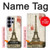S2108 エッフェル塔パリポストカード Eiffel Tower Paris Postcard Samsung Galaxy S26 Ultra バックケース、フリップケース・カバー