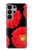 S2478 赤デイジーの花 Red Daisy flower Samsung Galaxy S26 Ultra バックケース、フリップケース・カバー