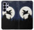 S3289 飛豚 満月 Flying Pig Full Moon Night Samsung Galaxy S26 Ultra バックケース、フリップケース・カバー