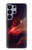 S3897 赤い星雲の宇宙 Red Nebula Space Samsung Galaxy S26 Ultra バックケース、フリップケース・カバー