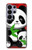 S3929 竹を食べるかわいいパンダ Cute Panda Eating Bamboo Samsung Galaxy S26 Ultra バックケース、フリップケース・カバー