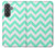 S1723 ミントシェブロンジグザグ Mint Chevron Zigzag Samsung Galaxy A37 バックケース、フリップケース・カバー
