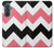S1849 ピンクブラックシェブロンジグザグ Pink Black Chevron Zigzag Samsung Galaxy A37 バックケース、フリップケース・カバー