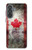 S2490 カナダメープルリーフ旗 Canada Maple Leaf Flag Texture Samsung Galaxy A37 バックケース、フリップケース・カバー