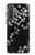S2544 黒花柄の着物 Japanese Kimono Style Black Flower Pattern Samsung Galaxy A37 バックケース、フリップケース・カバー