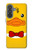 S2760 イエロー アヒル タキシード 漫画 Yellow Duck Tuxedo Cartoon Samsung Galaxy A37 バックケース、フリップケース・カバー