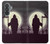 S3262 恐るべき 夜の月 墓地 Grim Reaper Night Moon Cemetery Samsung Galaxy A37 バックケース、フリップケース・カバー