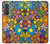 S3281 カラフルなヒッピーの花のパターン Colorful Hippie Flowers Pattern Samsung Galaxy A37 バックケース、フリップケース・カバー