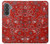 S3354 赤バンダナ Red Classic Bandana Samsung Galaxy A37 バックケース、フリップケース・カバー