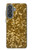 S3388 ゴールドラメグラフィックプリント Gold Glitter Graphic Print Samsung Galaxy A37 バックケース、フリップケース・カバー