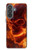 S4062 火の頭蓋骨 Fire Skull Samsung Galaxy A37 バックケース、フリップケース・カバー