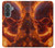 S4062 火の頭蓋骨 Fire Skull Samsung Galaxy A37 バックケース、フリップケース・カバー