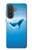 S0843 シロナガスクジラ Blue Whale Samsung Galaxy A57 バックケース、フリップケース・カバー