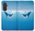 S0843 シロナガスクジラ Blue Whale Samsung Galaxy A57 バックケース、フリップケース・カバー