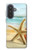 S1117 ビーチのヒトデ Starfish on the Beach Samsung Galaxy A57 バックケース、フリップケース・カバー