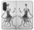 S1432 頭蓋骨のタコのX線 Skull Octopus X-ray Samsung Galaxy A57 バックケース、フリップケース・カバー