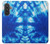 S1869 絞り染めブルー Tie Dye Blue Samsung Galaxy A57 バックケース、フリップケース・カバー