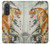 S1934 虎絵画 Tiger Painting Samsung Galaxy A57 バックケース、フリップケース・カバー