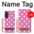 S2358 ピンクの水玉 Pink Polka Dots Samsung Galaxy A57 バックケース、フリップケース・カバー