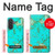 S2377 ターコイズの宝石用原石のグラフィックプリント Turquoise Gemstone Texture Graphic Printed Samsung Galaxy A57 バックケース、フリップケース・カバー