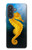 S2444 タツノオトシゴ 深い青色の海 Seahorse Underwater World Samsung Galaxy A57 バックケース、フリップケース・カバー