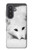S2569 ホワイト北極キツネ White Arctic Fox Samsung Galaxy A57 バックケース、フリップケース・カバー