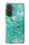 S2653 ドラゴングリーンターコイズストーングラフィックプリント Chinese Dragon Green Turquoise Stone Graphic Printed Samsung Galaxy A57 バックケース、フリップケース・カバー