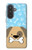 S2669 犬の足 骨 可愛い漫画のパターン Cute Dog Paws Bones Cartoon Samsung Galaxy A57 バックケース、フリップケース・カバー