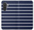 S2767 ネイビーホワイトストライプ Navy White Striped Samsung Galaxy A57 バックケース、フリップケース・カバー