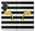 S2882 黒と白のストライプ ゴールドドルフィン Black and White Striped Gold Dolphin Samsung Galaxy A57 バックケース、フリップケース・カバー