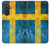 S2990 スウェーデンサッカー Sweden Football Soccer Flag Samsung Galaxy A57 バックケース、フリップケース・カバー