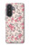 S3095 ヴィンテージ・バラ Vintage Rose Pattern Samsung Galaxy A57 バックケース、フリップケース・カバー