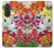 S3205 レトロ花 Retro Art Flowers Samsung Galaxy A57 バックケース、フリップケース・カバー