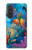 S3227 水中の世界の漫画 Underwater World Cartoon Samsung Galaxy A57 バックケース、フリップケース・カバー
