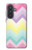 S3514 虹色ジグザグ Rainbow Zigzag Samsung Galaxy A57 バックケース、フリップケース・カバー