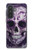 S3582 紫の頭蓋骨 Purple Sugar Skull Samsung Galaxy A57 バックケース、フリップケース・カバー
