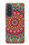 S3694 ヒッピーアートパターン Hippie Art Pattern Samsung Galaxy A57 バックケース、フリップケース・カバー
