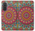 S3694 ヒッピーアートパターン Hippie Art Pattern Samsung Galaxy A57 バックケース、フリップケース・カバー